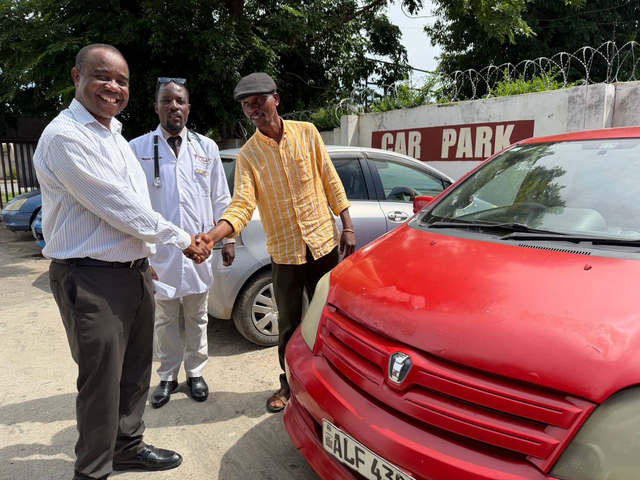 Human Resource Manager Congratulating Mr. Kelvin Simbeye